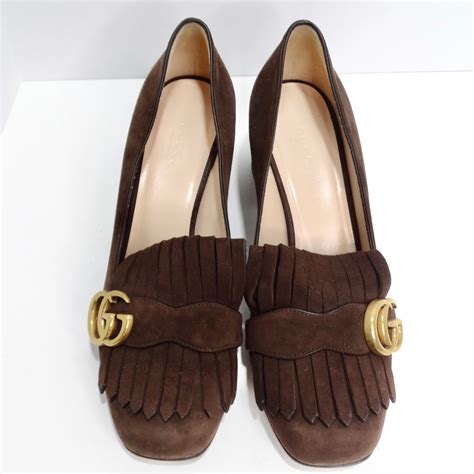 gucci marmont mid heels|gucci 6 inch heels.